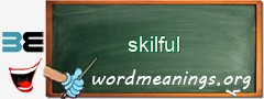 WordMeaning blackboard for skilful